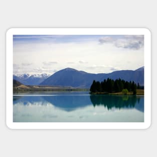 Lake Ruataniwha New Zealand landscape Sticker